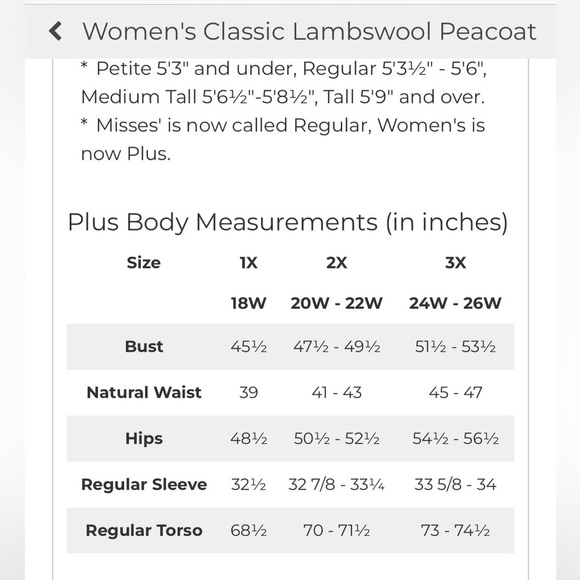 L.L. Bean | Women’s Grey Classic Lambswool Peacoat Jacket  Size 2X - Picture 14 of 14